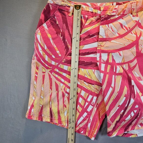 Lane Bryant Plus Size Multicolor Hawaiian Tropical Print Bermuda Shorts 16 - Picture 4 of 8